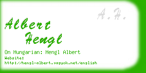 albert hengl business card